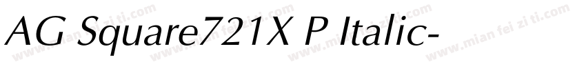 AG Square721X P Italic字体转换